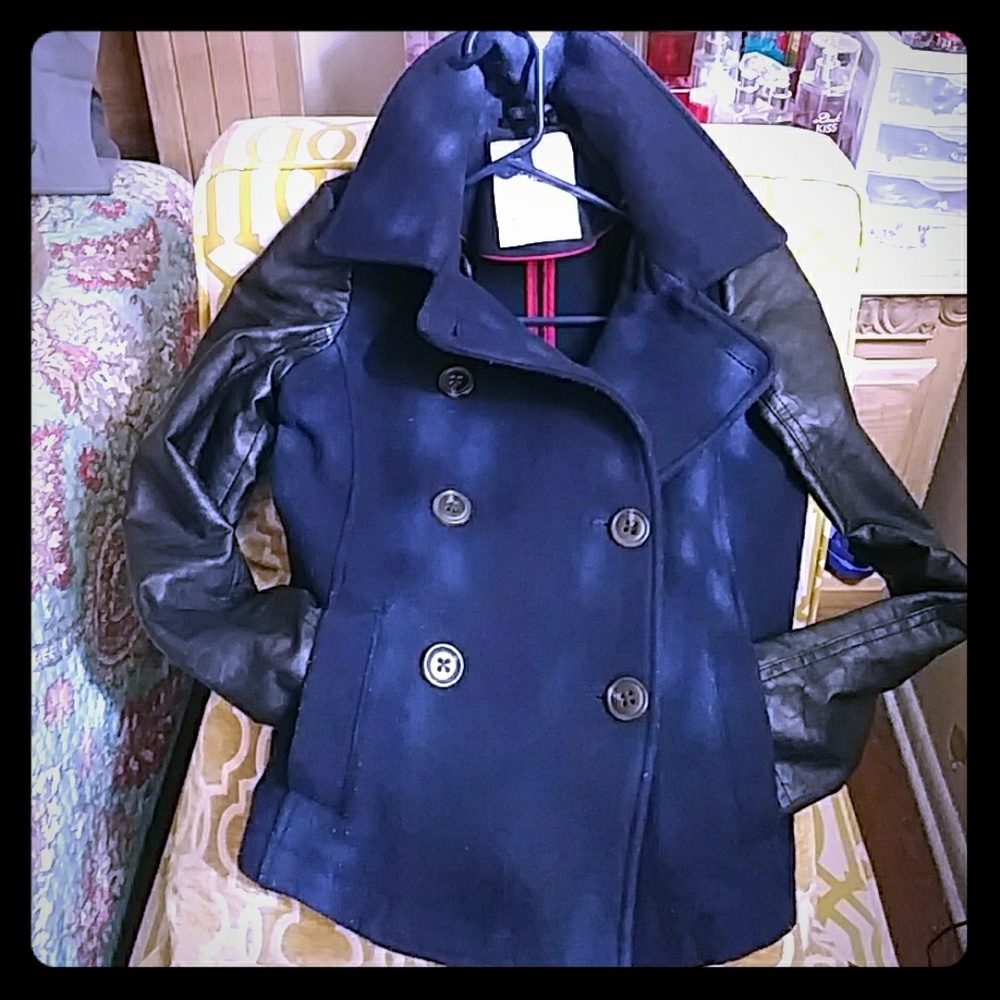 Girls navy pea coat